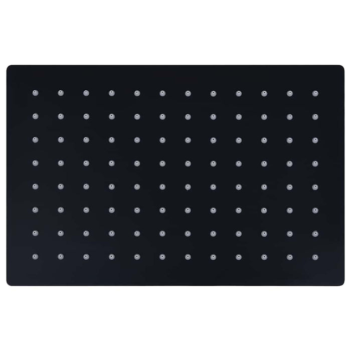 Cap duș dreptunghiular tip ploaie negru 30x20cm oțel inoxidabil - WALTI WALTI