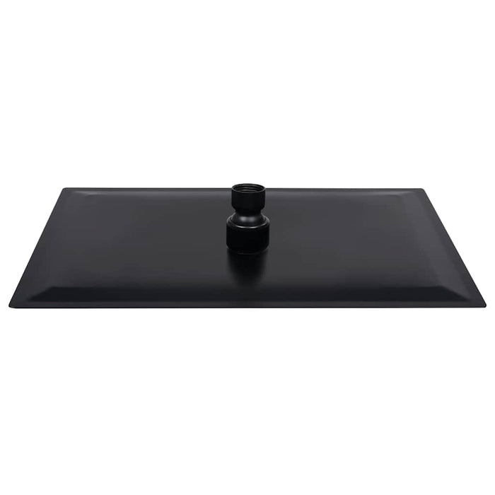 Cap duș dreptunghiular tip ploaie negru 30x20cm oțel inoxidabil - WALTI WALTI