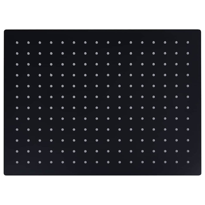 Cap duș ploaie dreptunghiular, negru, 40x30 cm, oțel inoxidabil - WALTI WALTI