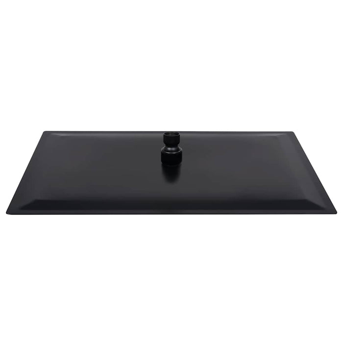 Cap duș ploaie dreptunghiular, negru, 40x30 cm, oțel inoxidabil - WALTI WALTI