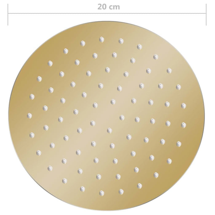 Cap de duș tip ploaie rotund, auriu, 20 cm, oțel inoxidabil - WALTI WALTI