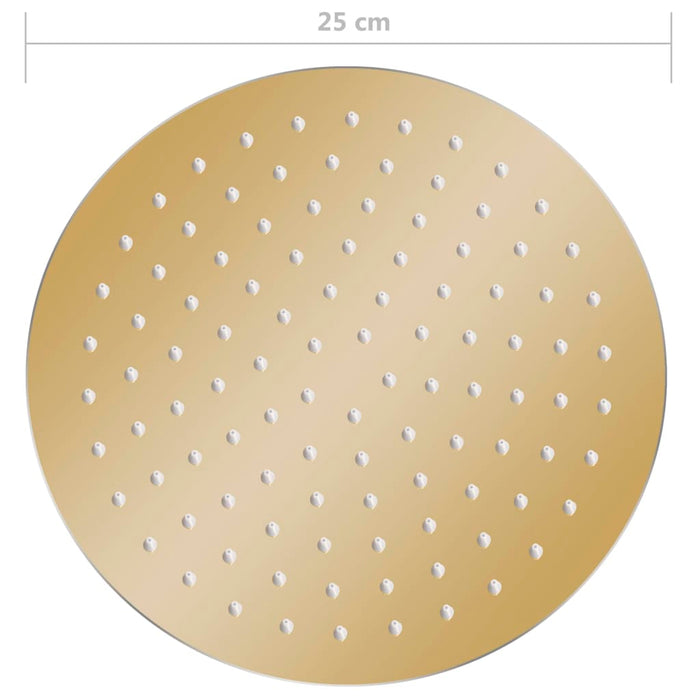 Cap de duș rotund tip ploaie, auriu, 25 cm, oțel inoxidabil - WALTI WALTI