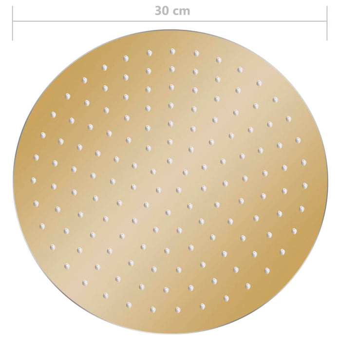 Cap de duș tip ploaie rotund, auriu, 30 cm, oțel inoxidabil - WALTI WALTI