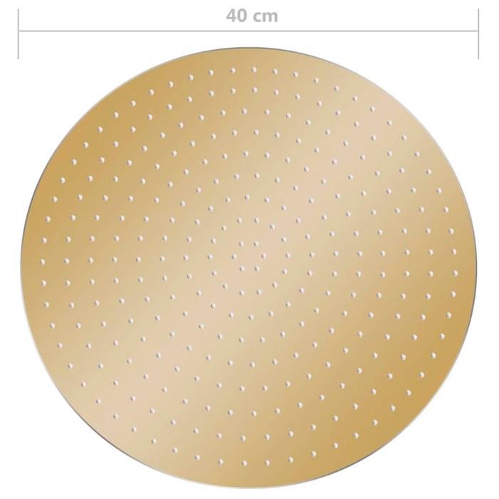 Cap de duș tip ploaie rotund, auriu, 40 cm, oțel inoxidabil - WALTI WALTI