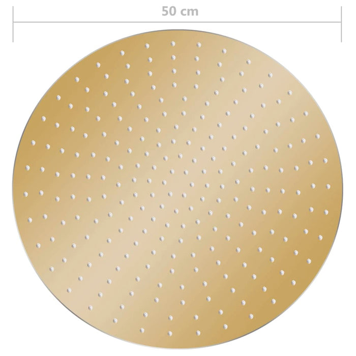 Cap de duș tip ploaie rotund, auriu, 50 cm, oțel inoxidabil - WALTI WALTI