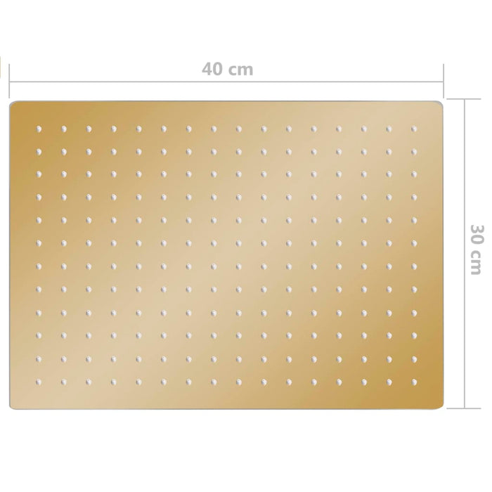 Cap duș ploaie dreptunghiular, auriu, 40x30 cm, oțel inoxidabil - WALTI WALTI