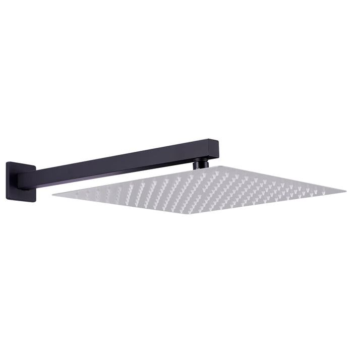 Braț suport de duș, pătrat, negru, 30 cm, oțel inoxidabil 201 WALTI