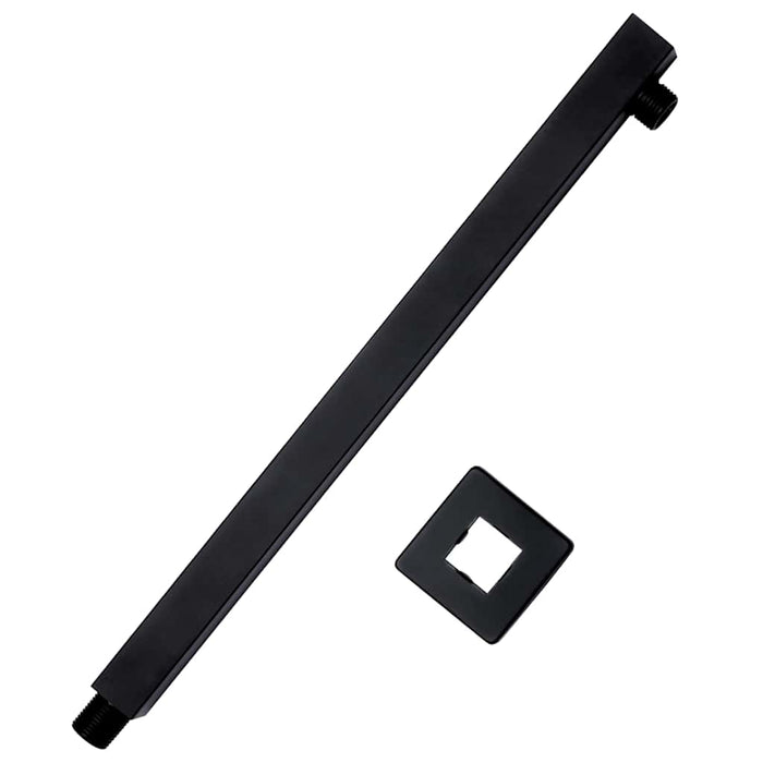 Braț suport de duș, pătrat, negru, 40 cm, oțel inoxidabil 201 - WALTI WALTI