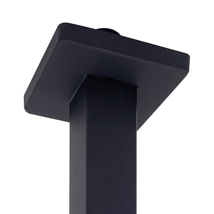 Braț suport de duș, negru, 20 cm, oțel inoxidabil 201, pătrat WALTI
