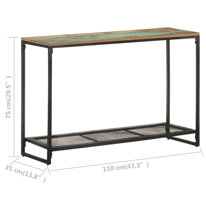 Masă consolă, 110 x 35 x 75 cm, lemn masiv reciclat WALTI