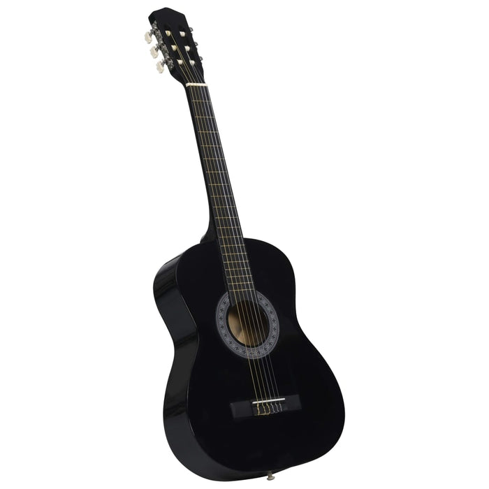 Chitară clasică pentru începători, cu husă, negru, 3/4 36" - WALTI WALTI