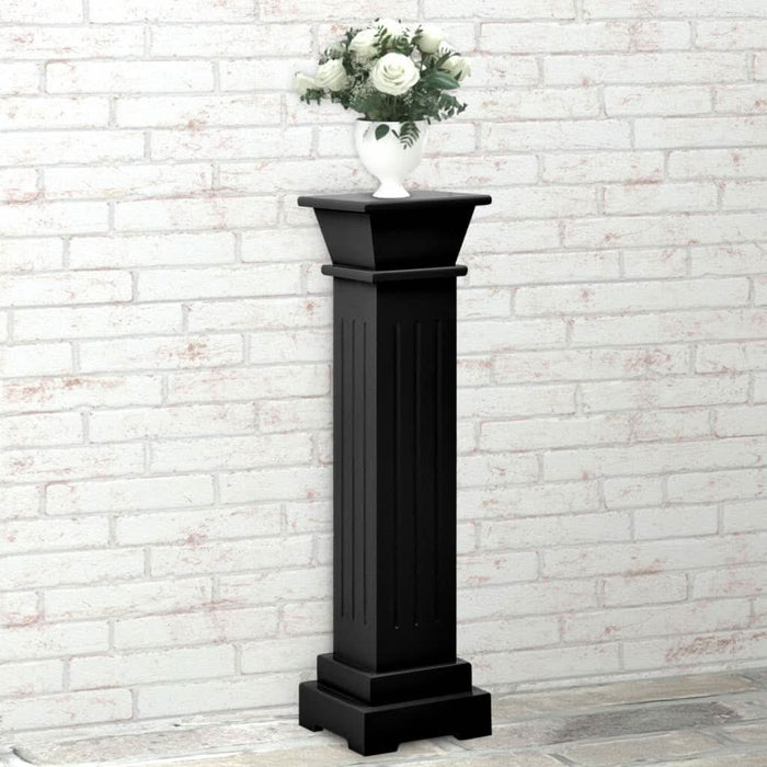Suport plante clasic formă stâlp pătrat negru 17x17x66 cm MDF - WALTI WALTI