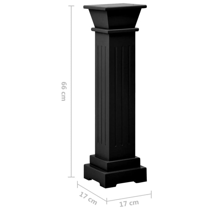 Suport plante clasic formă stâlp pătrat negru 17x17x66 cm MDF - WALTI WALTI