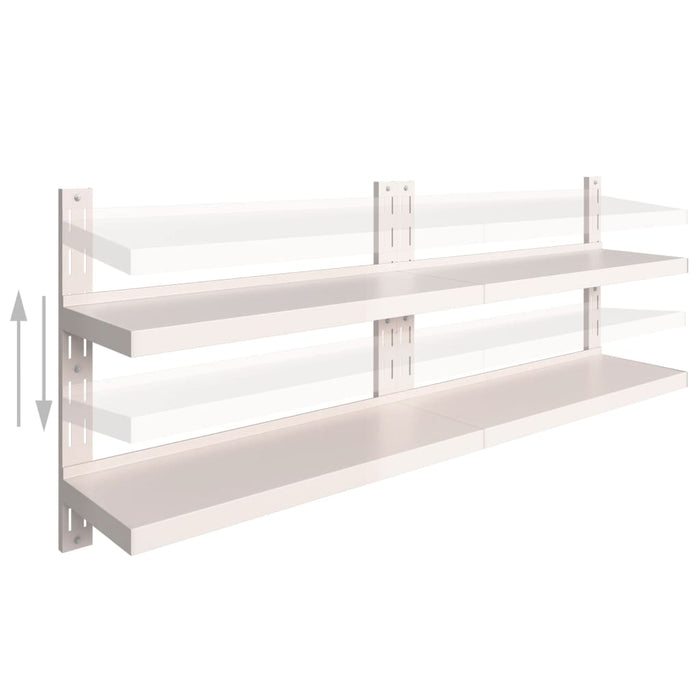 Rafturi suspendate 2 niveluri 2 buc. 200x30 cm oțel inoxidabil - WALTI WALTI