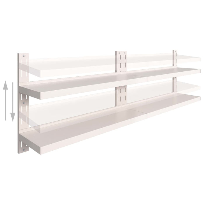Rafturi suspendate 2 niveluri 2 buc. 240x30 cm oțel inoxidabil - WALTI WALTI