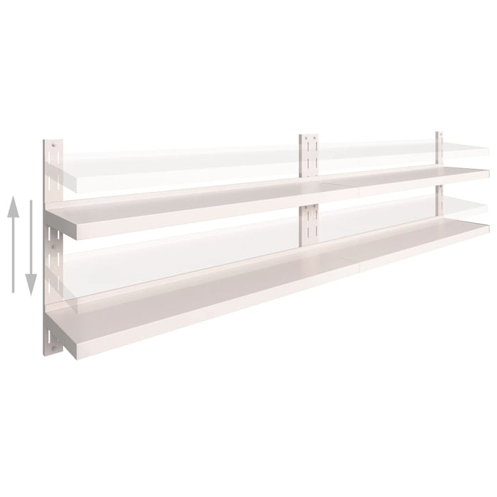 Rafturi suspendate 2 niveluri 2 buc. 300x30 cm oțel inoxidabil - WALTI WALTI