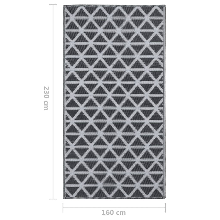 Covor de exterior, ARAKIL negru, 160x230 cm, PP - WALTI WALTI