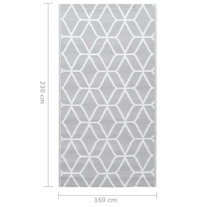Covor de exterior, ARAKIL gri, 160 x 230 cm, PP - WALTI WALTI