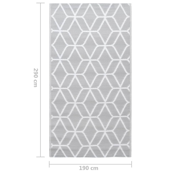 Covor de exterior, 190x290 cm, ARAKIL gri, PP - WALTI WALTI
