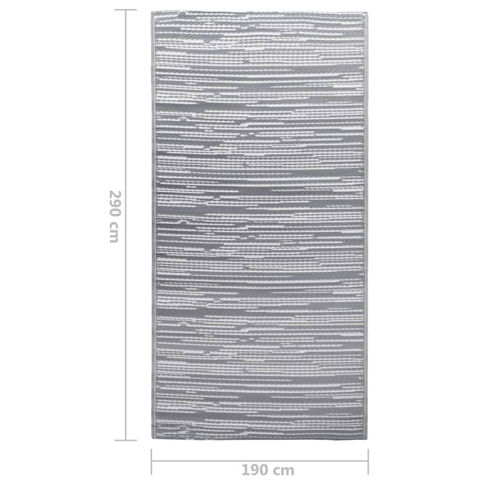 Covor de exterior, ARAKIL gri, 190x290 cm, PP - WALTI WALTI