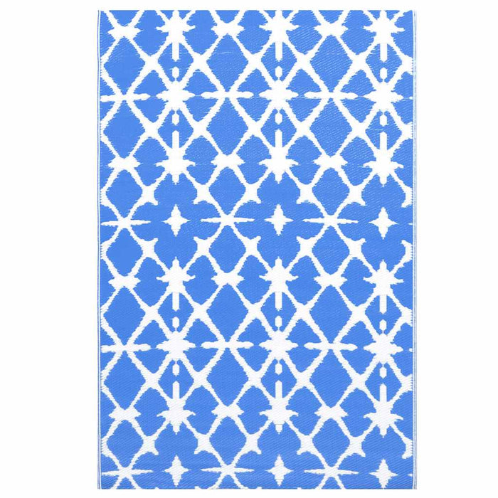 Covor de exterior, ARAKIL albastru/alb, 160x230 cm, PP WALTI