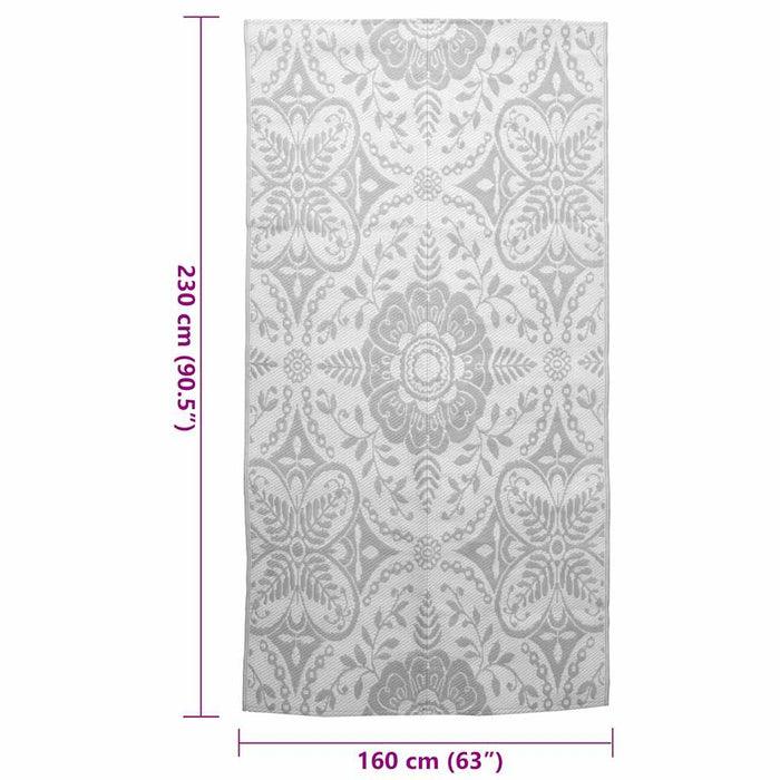 Covor de exterior, ARAKIL gri deschis, 160x230 cm, PP - WALTI WALTI