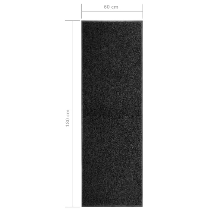 Covoraș de ușă lavabil negru 60x180 cm - WALTI WALTI