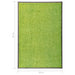 Covoraș de ușă lavabil, verde, 60 x 90 cm - WALTI WALTI