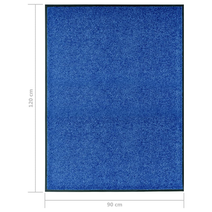 Covoraș de ușă lavabil, albastru, 90 x 120 cm - WALTI WALTI