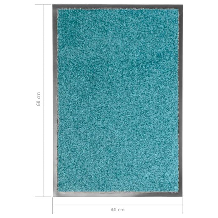 Covoraș de ușă lavabil, cyan, 40 x 60 cm - WALTI WALTI