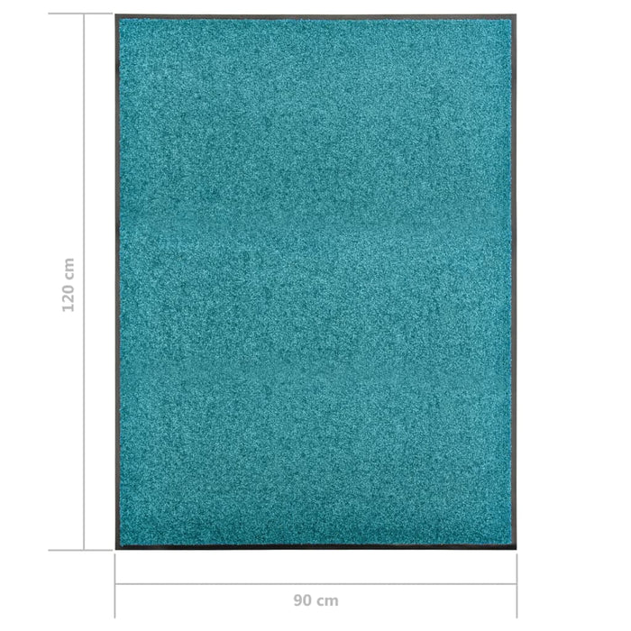 Covoraș de ușă lavabil cyan 90x120 cm - WALTI WALTI