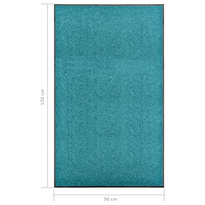 Covoraș de ușă lavabil, cyan, 90 x 150 cm - WALTI WALTI