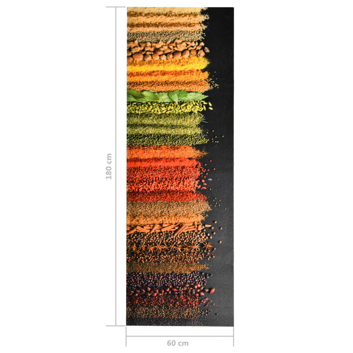Covoraș de bucătărie, lavabil, model condimenete, 60 x 180 cm - WALTI WALTI