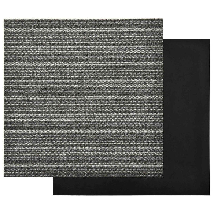 Covor 20 pcs Anthracit în dungi 50 x 50 cm 100% polipropilenă - WALTI WALTI