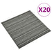 Covor 20 pcs Anthracit în dungi 50 x 50 cm 100% polipropilenă - WALTI WALTI