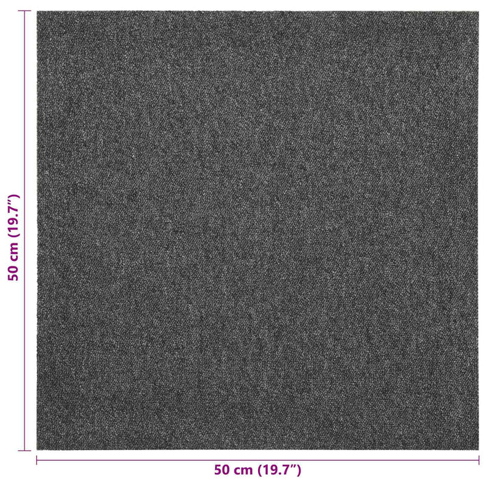 Covor 20 pcs Antracit 50 x 50 cm 100% polipropilenă - WALTI WALTI
