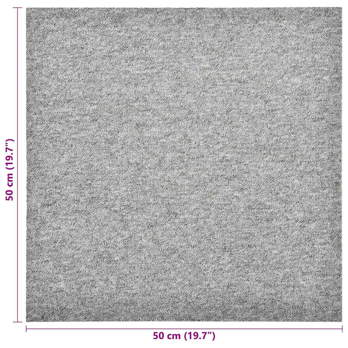 Covor 20 pcs Gri deschis 50 x 50 cm 100% polipropilenă - WALTI WALTI
