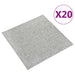 Covor 20 pcs Gri deschis 50 x 50 cm 100% polipropilenă - WALTI WALTI