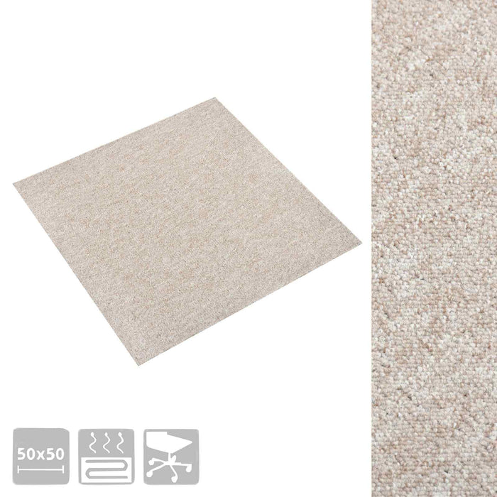 Covor 20 pcs Bej deschis 50 x 50 cm 100% polipropilenă - WALTI WALTI