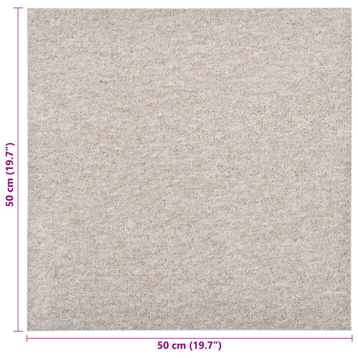 Covor 20 pcs Bej deschis 50 x 50 cm 100% polipropilenă - WALTI WALTI