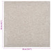 Covor 20 pcs Bej deschis 50 x 50 cm 100% polipropilenă - WALTI WALTI