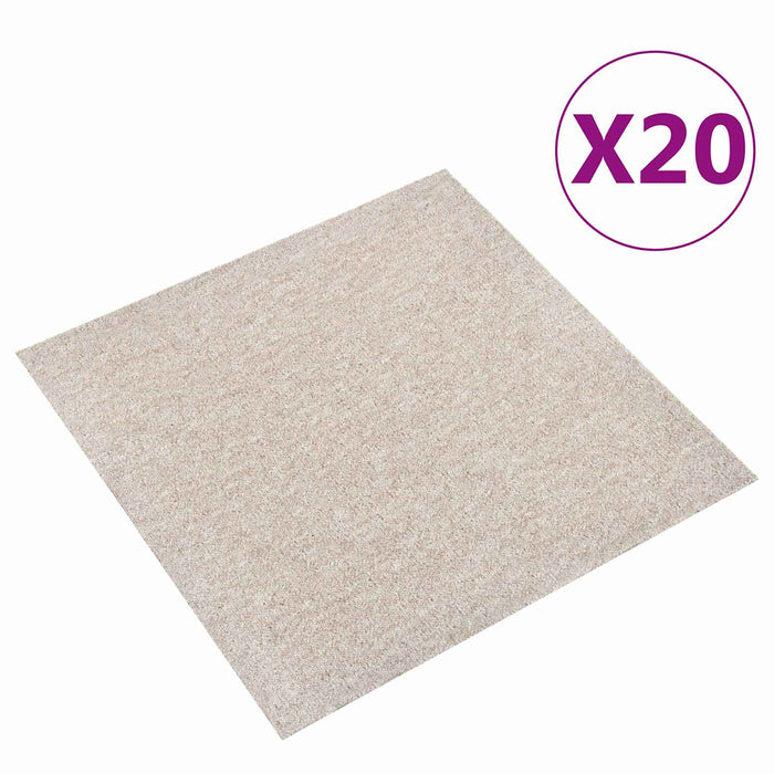 Covor 20 pcs Bej deschis 50 x 50 cm 100% polipropilenă - WALTI WALTI
