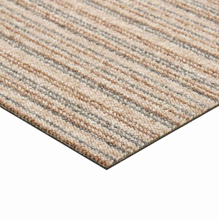 Covor 20 pcs Bej în dungi 50 x 50 cm 100% polipropilenă - WALTI WALTI