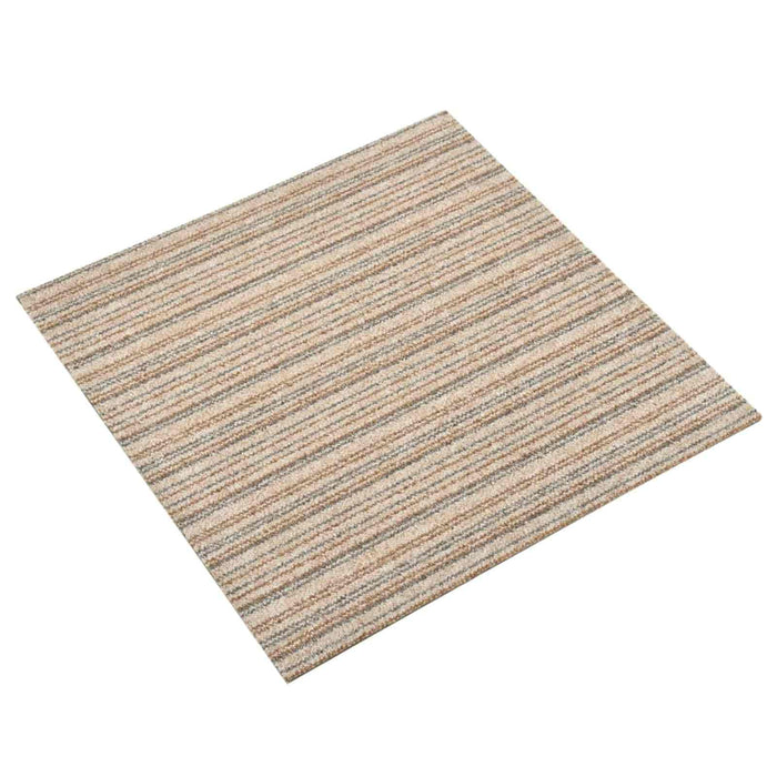 Covor 20 pcs Bej în dungi 50 x 50 cm 100% polipropilenă - WALTI WALTI