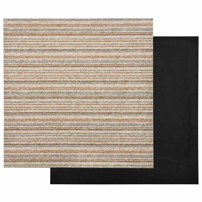Covor 20 pcs Bej în dungi 50 x 50 cm 100% polipropilenă - WALTI WALTI