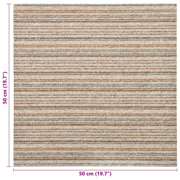 Covor 20 pcs Bej în dungi 50 x 50 cm 100% polipropilenă - WALTI WALTI