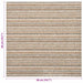 Covor 20 pcs Bej în dungi 50 x 50 cm 100% polipropilenă - WALTI WALTI