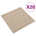 Covor 20 pcs Bej în dungi 50 x 50 cm 100% polipropilenă - WALTI WALTI