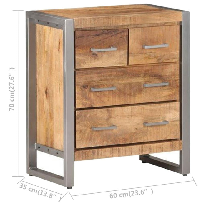 Dulap, 60x35x70 cm, lemn de mango nefinisat - WALTI WALTI
