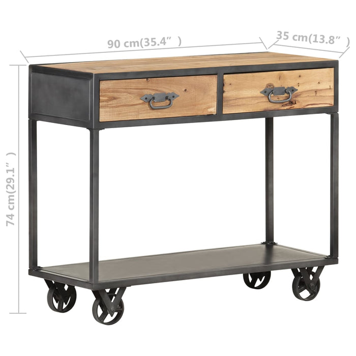 Masă consolă, 90x35x74 cm, lemn masiv reciclat - WALTI WALTI